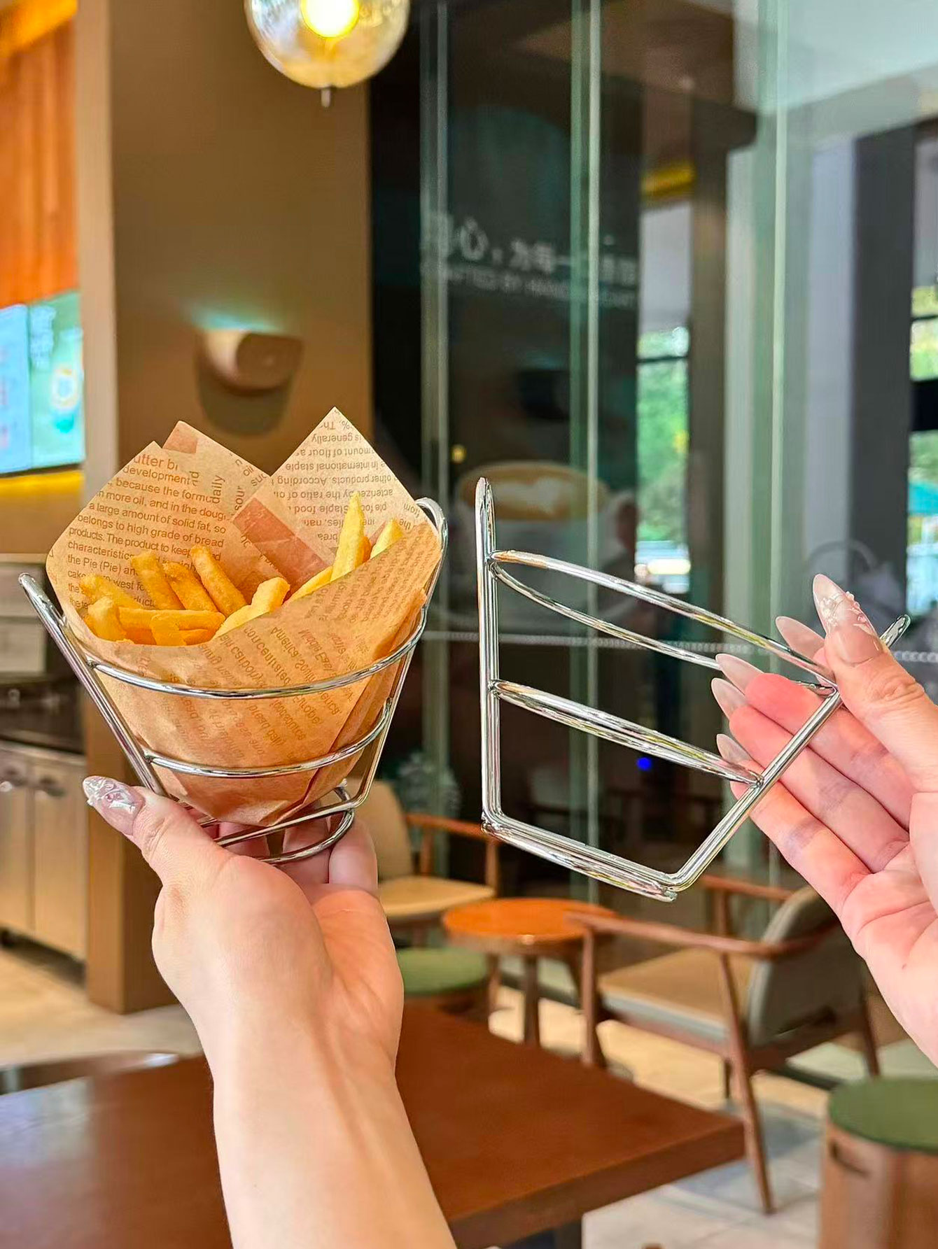 Food Snacks Restaurant - Iron Art American-Style Snack Basket Bar