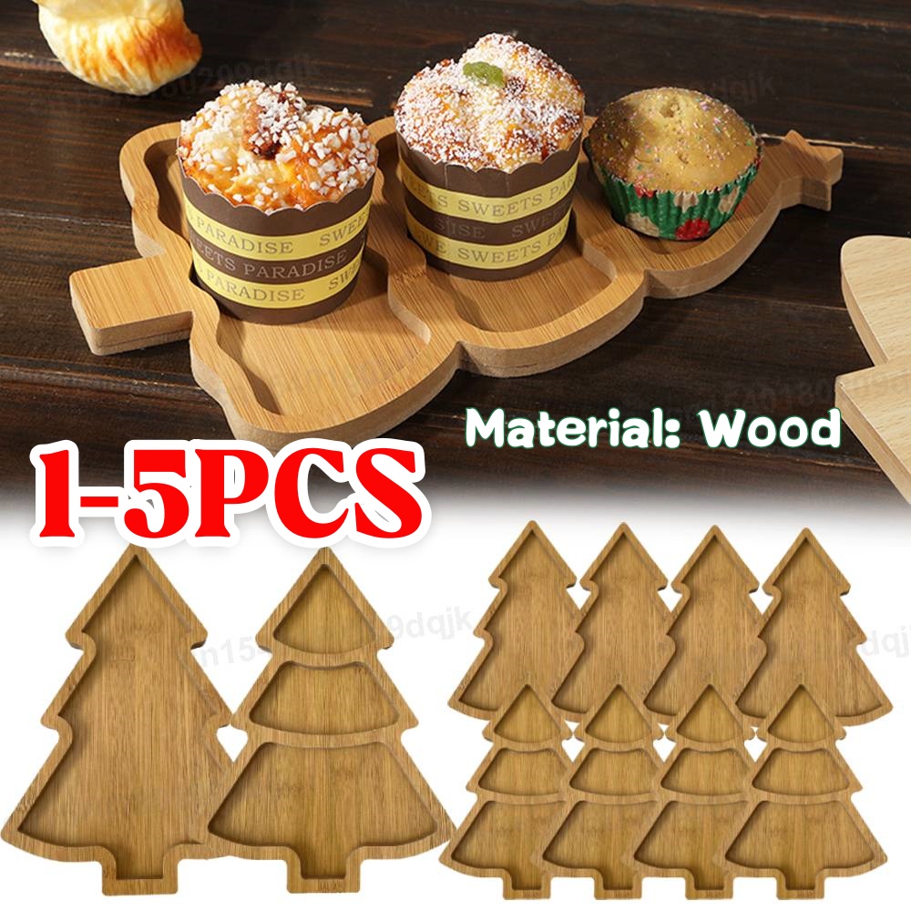 Wooden Christmas Tree Plate Tr - огляд і ціна Food Snacks Restaurant