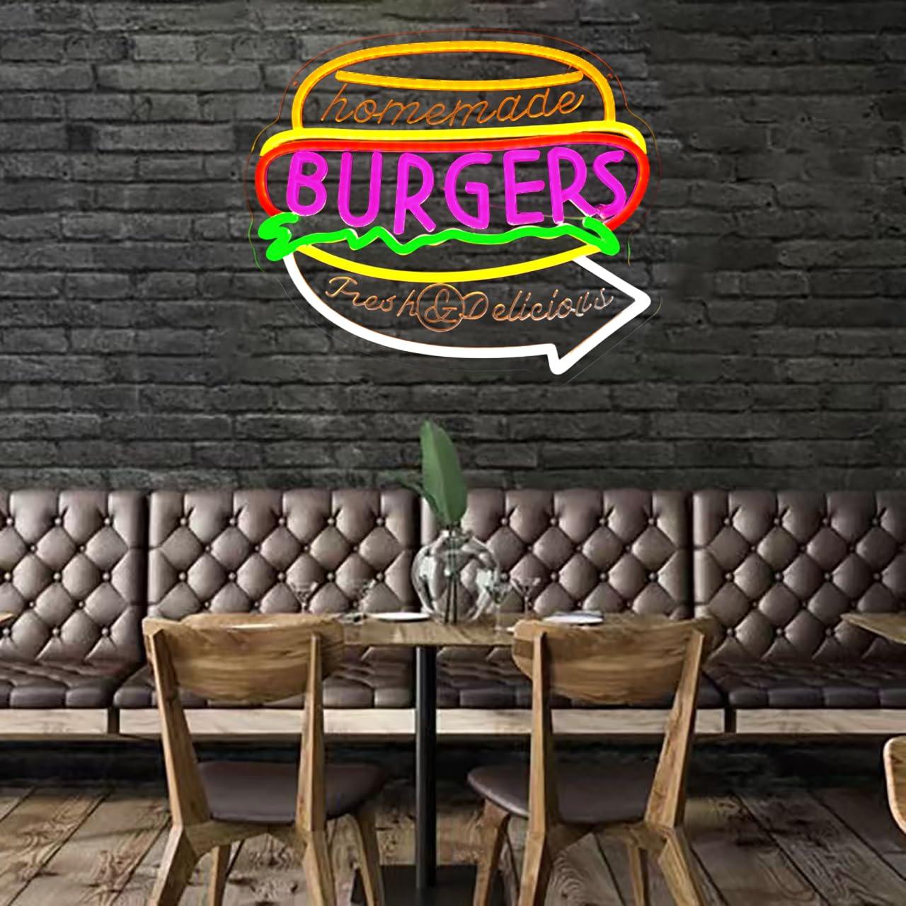 Homemade Burgers Neon Sign USB - огляд і ціна Food Snacks Restaurant