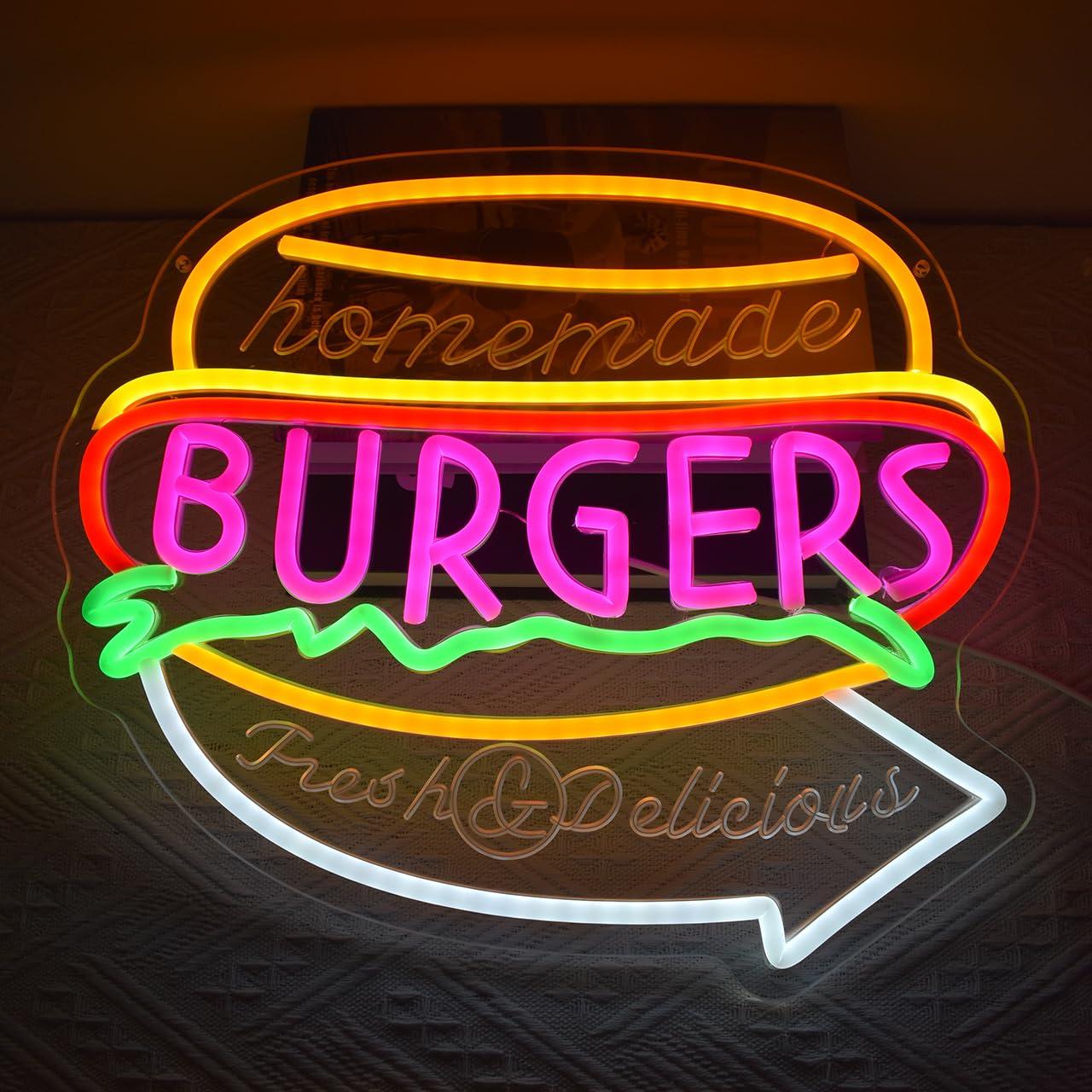 Homemade Burgers Neon Sign USB - огляд і ціна Food Snacks Restaurant